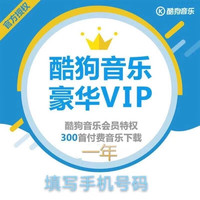 酷狗   会员年卡豪华VIP会员一年