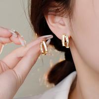 珍宝银楼 高级感气质耳钉简约耳坠耳环2024款首饰女耳饰