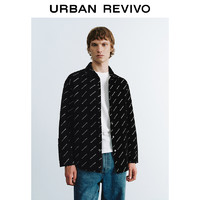 URBAN REVIVO UR2024冬季新款男装潮流街头风满版字母休闲外套UMV840089