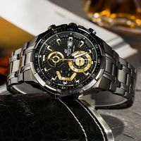 CASIO 卡西欧 EDIFICE系列 男士石英运动防水手表 EFR-539BK-1A