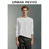 URBAN REVIVO UR男装时尚百搭净色圆领棉质长袖T恤UMM440029