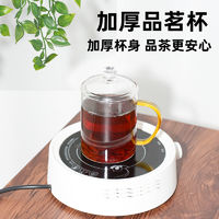 青苹果 耐热玻璃防烫茶杯 透明加厚 350ml