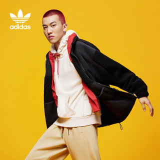 88VIP：adidas 阿迪达斯 三叶草 男士兔年CNY仿羊羔绒运动夹克 HY7285