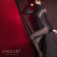 ANSUN 安幸 「无裳」全身连体无缝高密丝袜衣肌底衣油亮性感镂空情侣男女