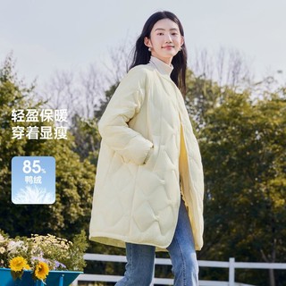 【中长款轻薄羽绒服】2024春秋保暖户外旅游保暖柔软外套女