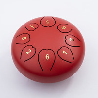 玫 空灵鼓琴无忧鼓色空鼓忘忧鼓钢舌鼓手碟鼓玄空鼓打击乐器大全儿童 红色