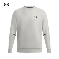 安德玛（UNDERARMOUR）秋冬Unstoppable自在系列男子圆领休闲卫衣1381688 峰顶白110 XL