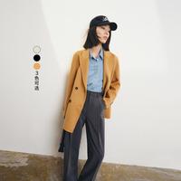 丽丽 LILY【热销】冬季大衣女高级感舒适全绵羊毛中长毛呢大衣外套女