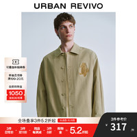 URBAN REVIVO UR2024秋季男趣味图案超宽松夹克UMM140009 卡其 M(M-L)