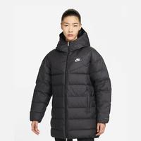 NIKE 耐克 STORM-FIT女子小LOGO中长款连帽羽绒服