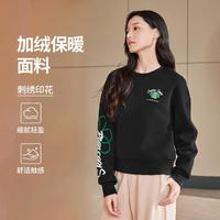 SKECHERS 斯凯奇 24年秋冬精致绣花女式卫衣加绒运动卫衣女