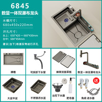 YTVON 亚特维诺 瀑布厨房水槽家用304不锈钢加厚大单槽数显洗碗菜台下盆池D9