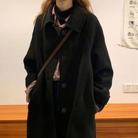 限尺码：SOUMAH 索玛 SOM SOM 索玛 女士毛呢大衣 秋冬加厚赫本风外套