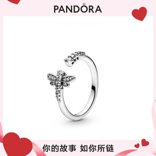 PANDORA 潘多拉 闪亮蜻蜓银戒指925银高级时尚轻奢戒指女