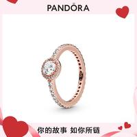 PANDORA 潘多拉 闪亮泪滴银戒指925银合金戒指高级时尚轻奢