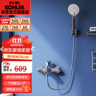 科勒（KOHLER）挂墙式淋浴花洒家用手持花洒淋浴器 28580 带下出水（政府补贴）