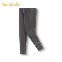 巴拉巴拉童装女童长裤儿童磨毛弹力打底裤百搭长裤甜美木耳边秋装