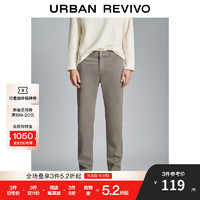 URBAN REVIVO UR2024秋季男装时尚简约丹宁斜纹休闲长裤UMM840005 石色 32