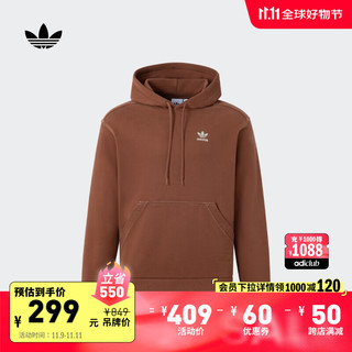 adidas 阿迪达斯 三叶草男女冬季运动连帽卫衣IY5379 棕色 A/L