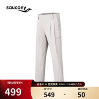 saucony 索康尼 男子梭织休闲通勤长裤微弹舒适浅卡其L