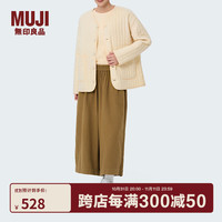 无印良品（無印良品 MUJI）IDEE 女式 绗缝 夹克  女短款外套 秋季 女装 GAD66C4S 浅米色 均 码 (165/88A)