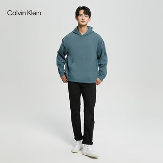 Calvin Klein  Jeans秋冬男士经典休闲简约刺绣抓绒连帽套头卫衣40HM256 DA3-湖蓝色 S