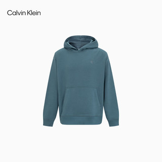 Calvin Klein  Jeans秋冬男士经典休闲简约刺绣抓绒连帽套头卫衣40HM256 DA3-湖蓝色 S