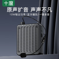 ShiDu 十度 M300小蜜蜂扩音器 教师专用讲课扩音机 大音量户外喇叭 导游长续航防啸叫喊话器 有线麦克风 黑色