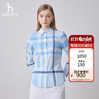 HAZZYS 哈吉斯 女士经典格纹英伦通勤衬衫 ASCSK1BAK01