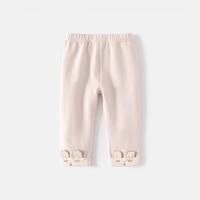 女童裤子2024春季儿童可爱小兔打底裤宝宝简约百搭休闲裤
