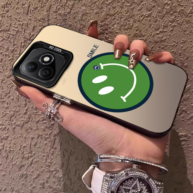 CODSK 适用荣耀X60i手机壳honor新款X50PRO撞色X50i+元气壳X40GT开心笑脸X30高级感X20SE防摔X10保护套简约创意软壳