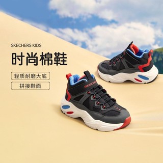 SKECHERS 斯凯奇 男中大童|秋冬季棉靴棉鞋运动休闲鞋舒适缓震保暖