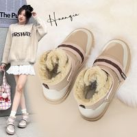 环球2024冬季雪地靴女短靴加绒加厚棉鞋休闲百搭保暖短筒女靴