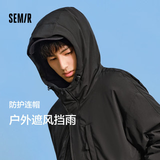 森马（Semir）防护羽绒|羽绒服男2024冬防水防油防污耐磨透湿外套109724113114 黑色90001 L