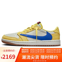 NIKE 耐克 篮球鞋男女AJ1倒钩乔1JORDAN 1运动鞋DZ4137-700黄白42.5