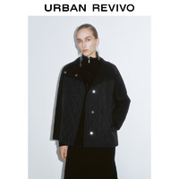 URBAN REVIVO UR2024冬季新款女装设计感超宽松拼接绗缝羽绒服UWG140088