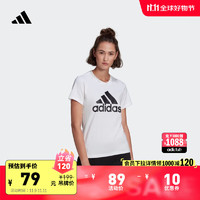 adidas 阿迪达斯 女款修身上衣圆领短袖T恤