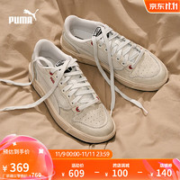 PUMA 彪马 男女同款复古休闲板鞋脏脏鞋 LX COURT LOW 399254 白色-白色-红色-01 39