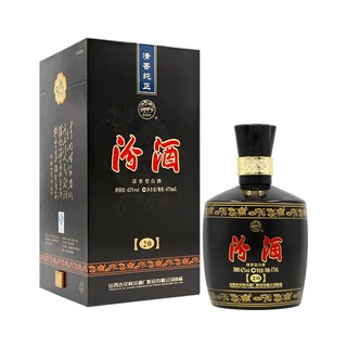 汾酒 金奖20 黑坛 42%vol 清香型白酒 475ml*6瓶 整箱装