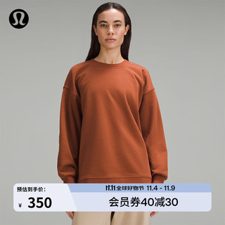 lululemon丨Perfectly Oversized 女士宽松款圆领卫衣 透气 LW3DUTS 暗橙色 8