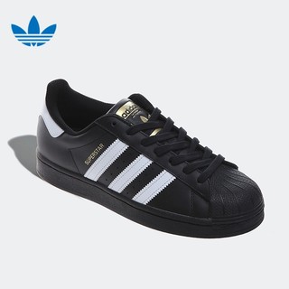 adidas 阿迪达斯 三叶草SUPERSTAR金标贝壳头休闲鞋EG4959黑色男女同款