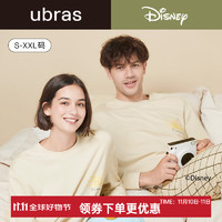 Ubras 迪士尼系列云棉情侣家居服加绒加厚睡衣女冬保暖 豆乳白色 L