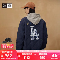 NEW ERA 纽亦华 2023MLB长袖系列棒球服刺绣男女同款棉服 13789121-蓝色 M