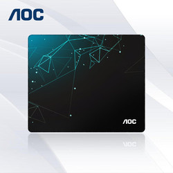 AOC 冠捷 电竞游戏办公鼠标垫中小号 300*250*3mm办公键盘电脑书桌垫M102/93几何蓝黑色