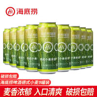 海底捞 啤酒小麦啤酒精酿啤酒泡沫箱500ML*9罐装