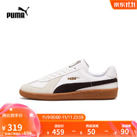 PUMA 彪马 官方 新款男女同款复古休闲鞋 ARMY TRAINER 386607 白-黑色-树胶色-21 42