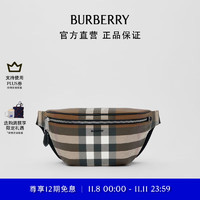 BURBERRY 博柏利 男包 格纹拼皮革腰包