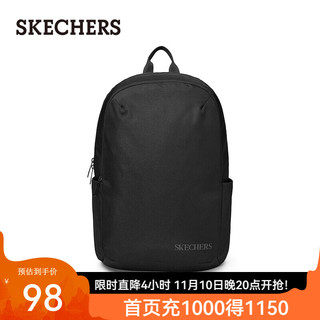 SKECHERS 斯凯奇 2024年新款大容量休闲双肩包L324U129 碳黑/0018 均码