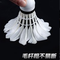 羽毛球防风店12/6只装耐打王训练专业比赛球黑鹅毛耐用