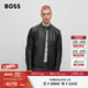 BOSS（服装） BOSS 男士修身皮革休闲夹克 001-黑色 EU:46（S修身)